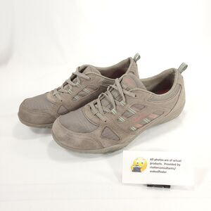 Skechers Breathe Easy Lace Up Athletic Walking Shoe Womens Size 8 22544 Beige